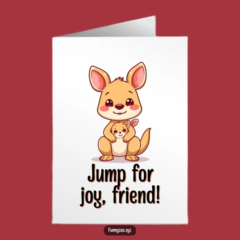 Free Printable Congrats Card: Kangaroo Joey Funny Faces Downloadable Gift