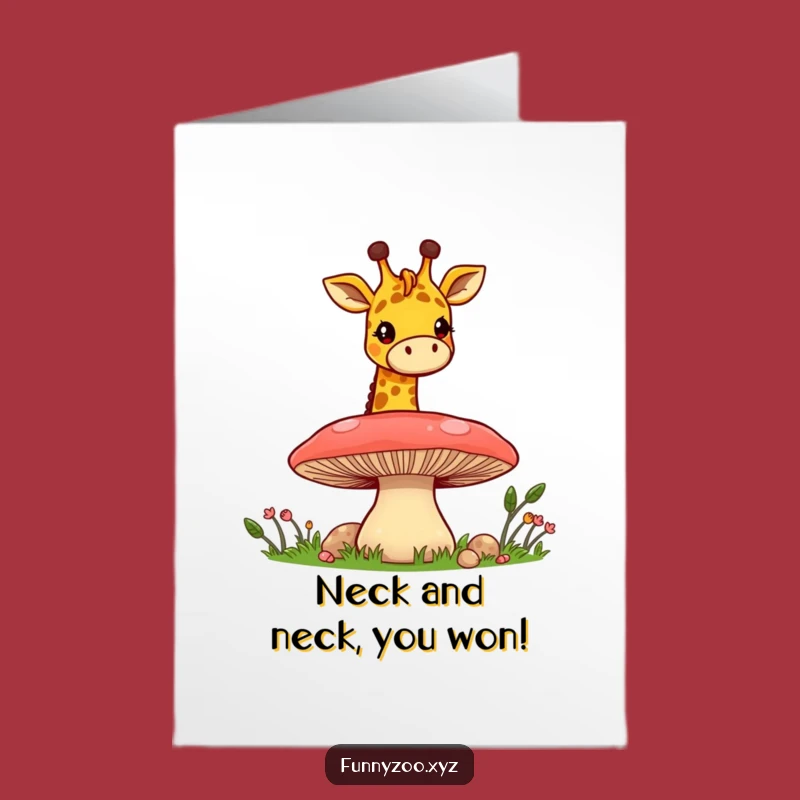 Free Printable Giraffe Congrats Card - Peeking Over Success Heights!