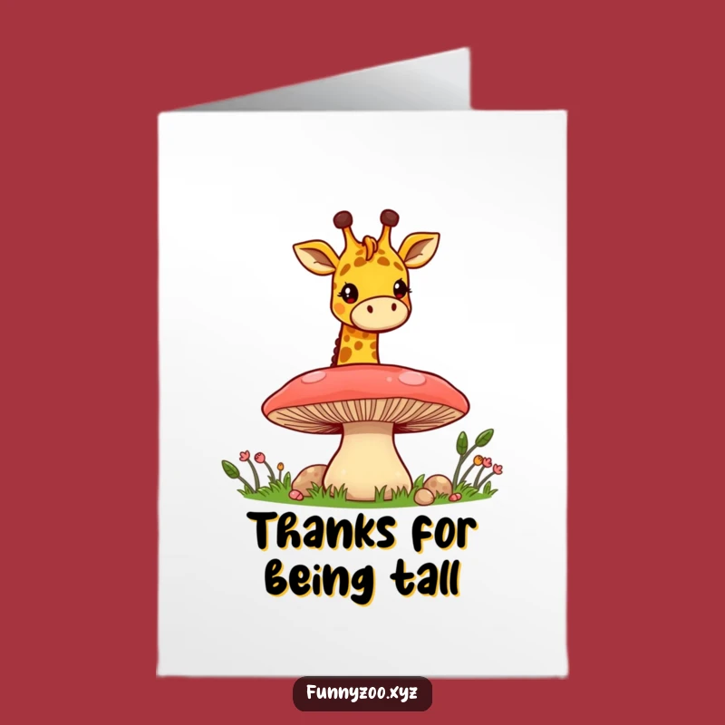 Free Printable Giraffe Thank You Card - A Tall Way to Say Thanks!
