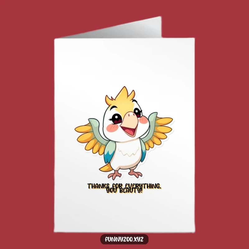 Free Printable Parrot Thank You Card: Funny Downloadable Greeting for Loud Appreciation