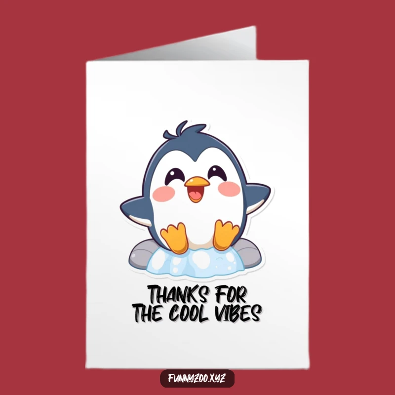 Free Printable Thank You Card: Laughing Penguin Thanks You, Easy Download!
