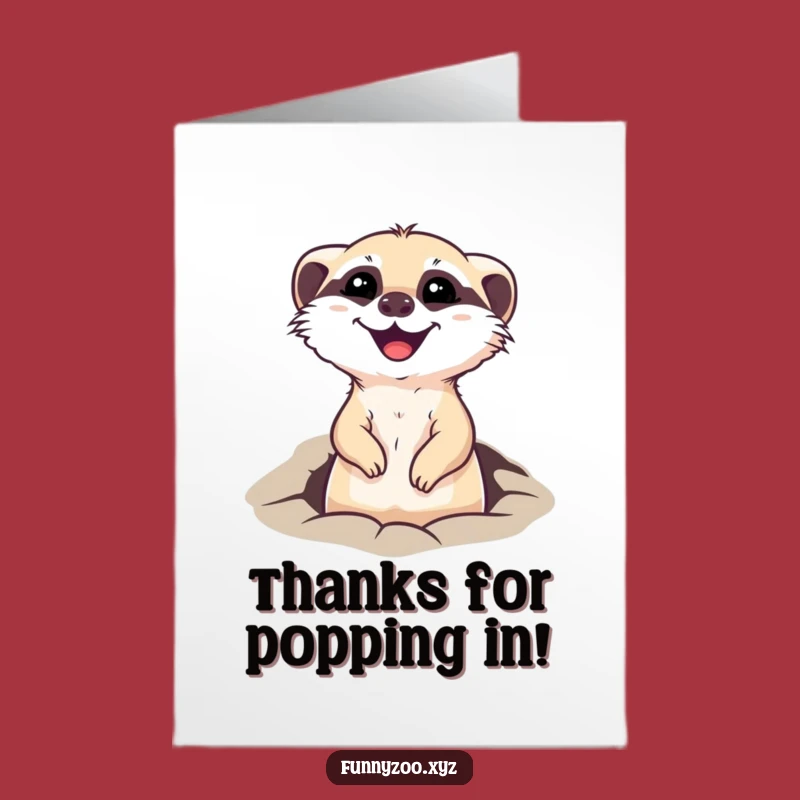 Happy Meerkat Thank You Card Free Printable: Grateful Pop-Up Downloadable Gift