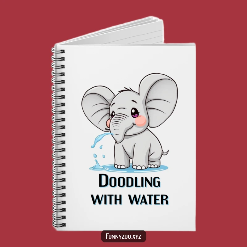 Funny Surprised Elephant Notebook: Jot Down Ideas with Big Ears and Water Fun