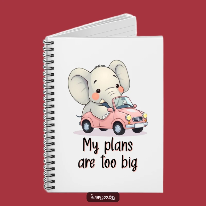 Funny Elephant Car Confusion Notebook - Hilarious Journal for Animal Fans