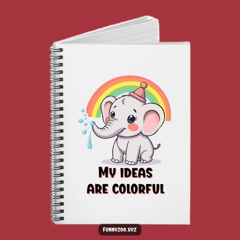 Funny Elephant Notebook: Rainbow Trunk Journal - Cheerful Funny Gift!
