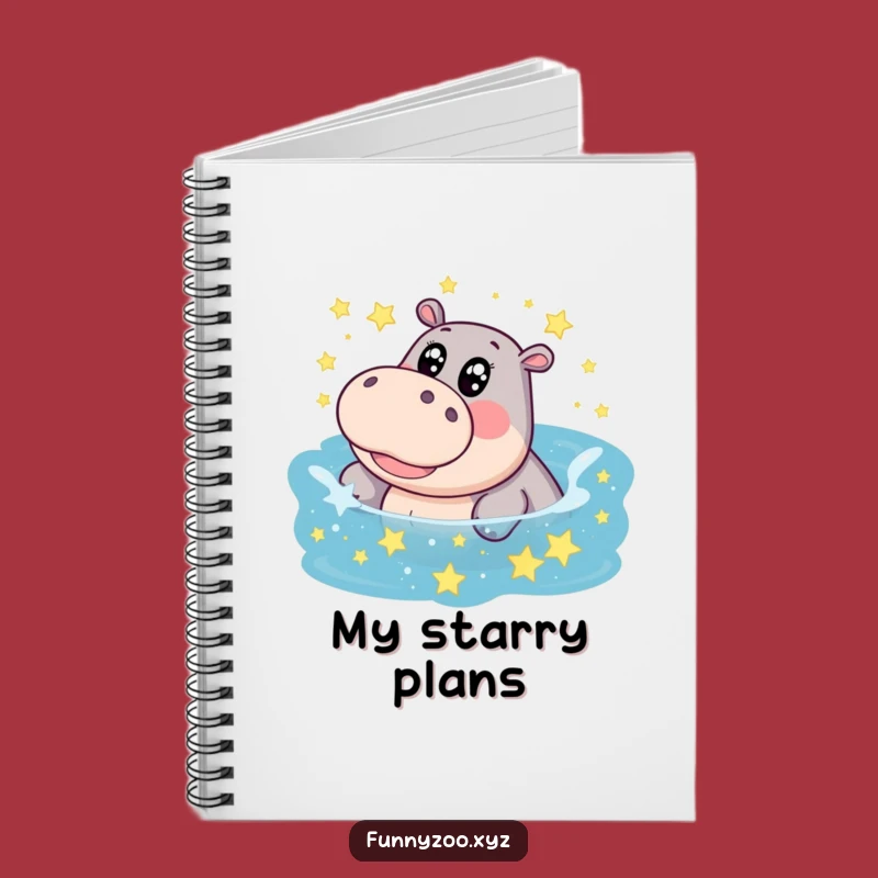 Funny Hippo Star Pool Notebook: Jot Down Your Dreams, Funny Gift!