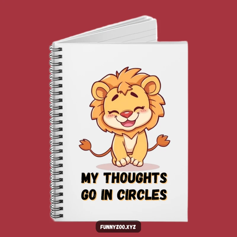Funny Lion Notebook: Goofy Lion Tail Chase - Perfect Funny Journal Gift!