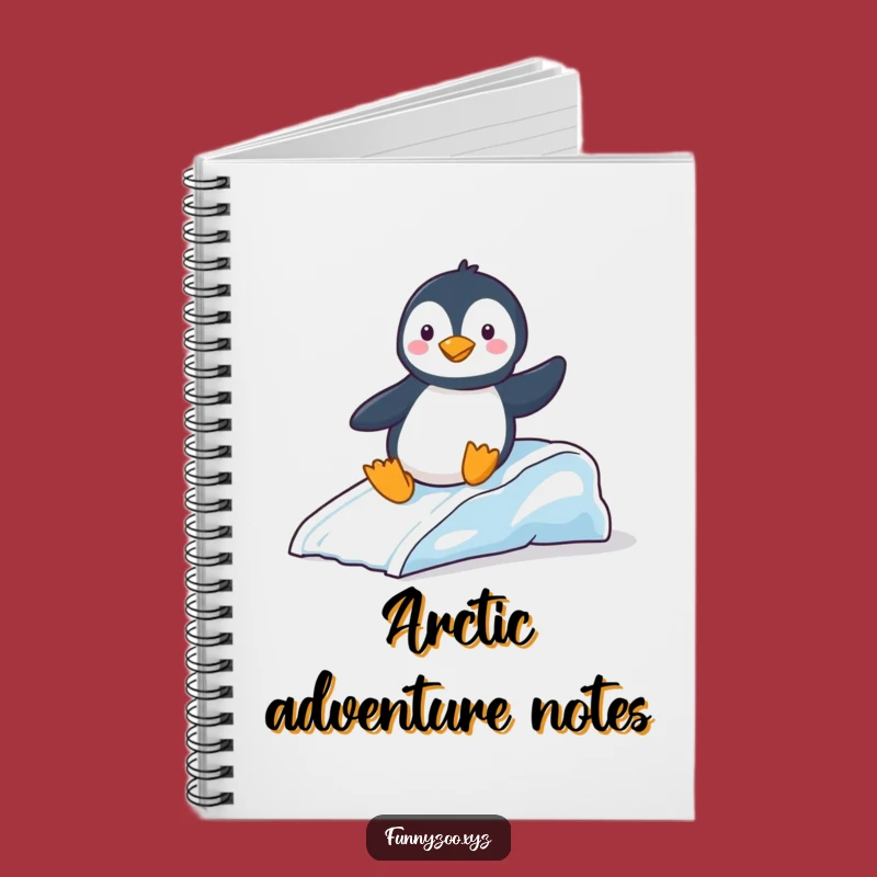 Funny Penguin Slide Notebook: Arctic Adventures in Your Notes!