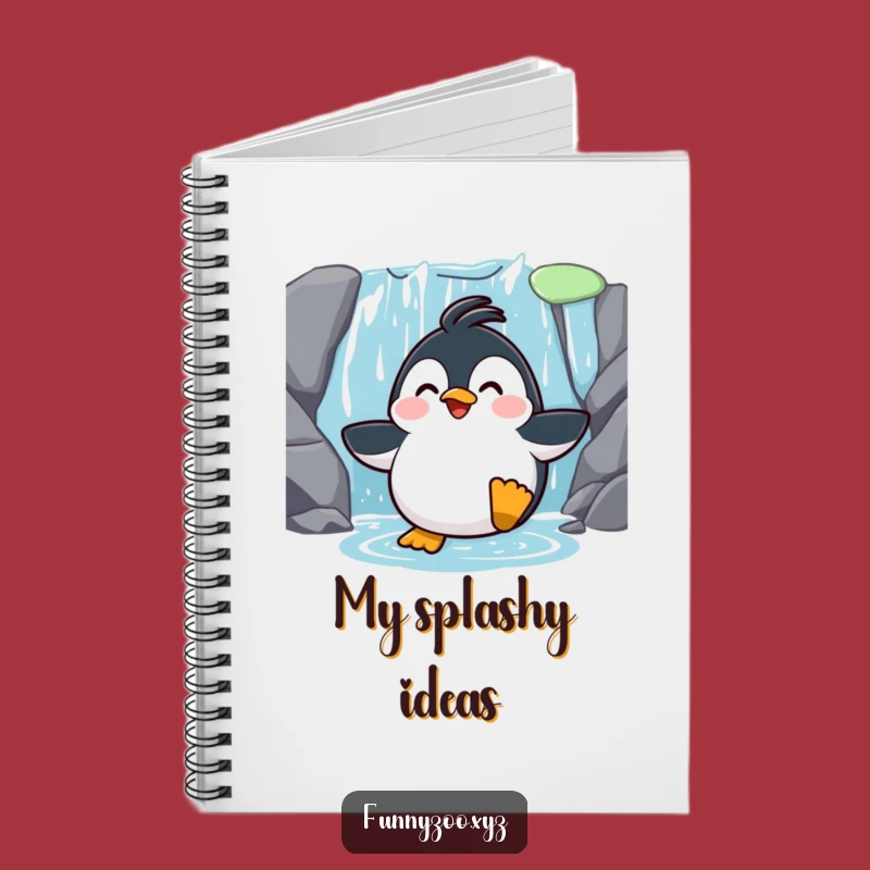 Funny Penguin Waterfall Slide Notebook: Adventure Journal for Gifts