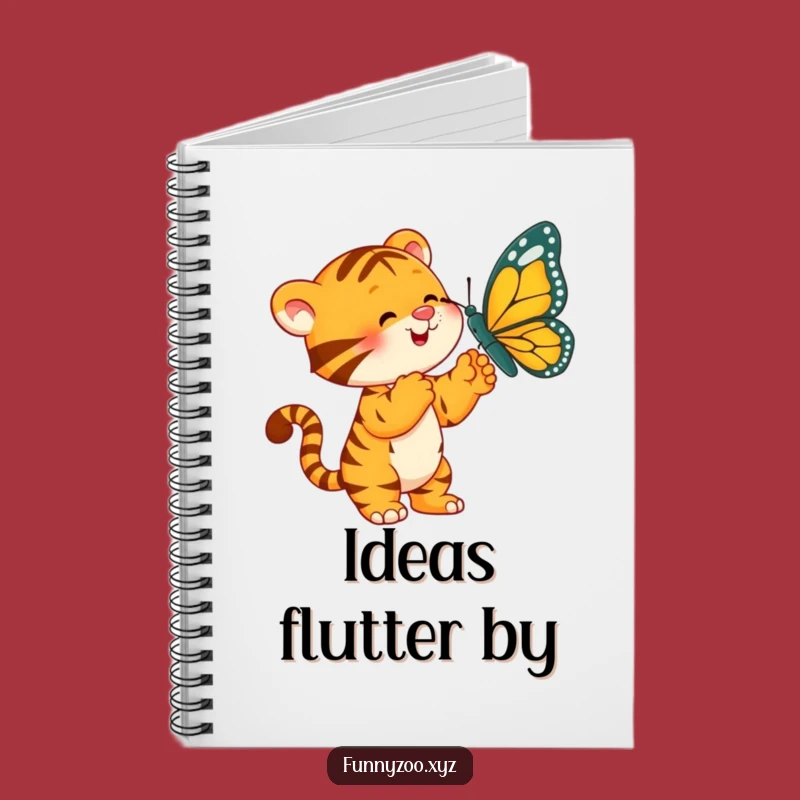 Funny Tiger Butterfly Notebook: Jot Down Your Playful Ideas!
