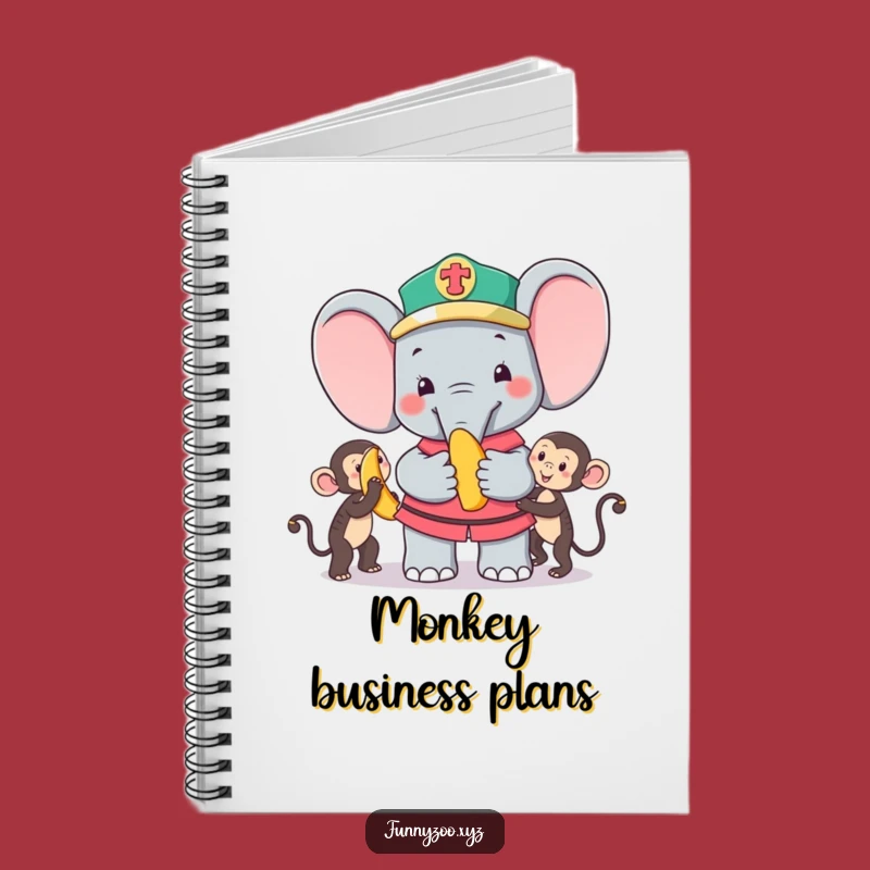 Funny Elephant Zookeeper Notebook: Jot Down Laughs with This Monkey Banana Journal!