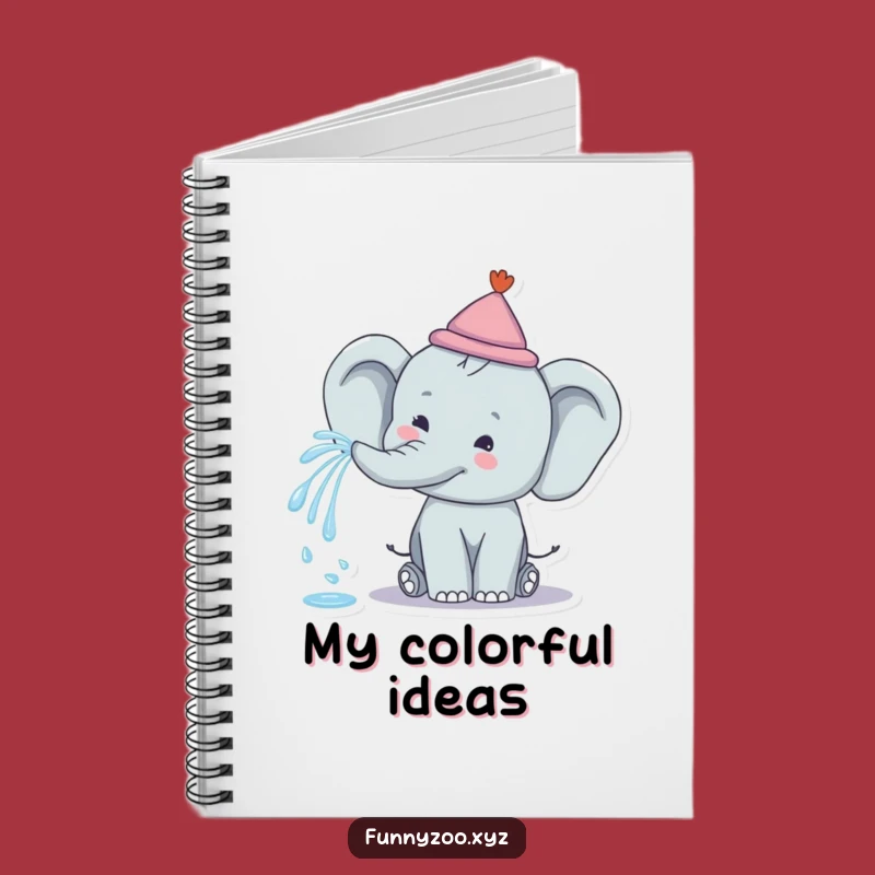 Funny Elephant Rainbow Spray Notebook: Cheerful Journal for Gifts