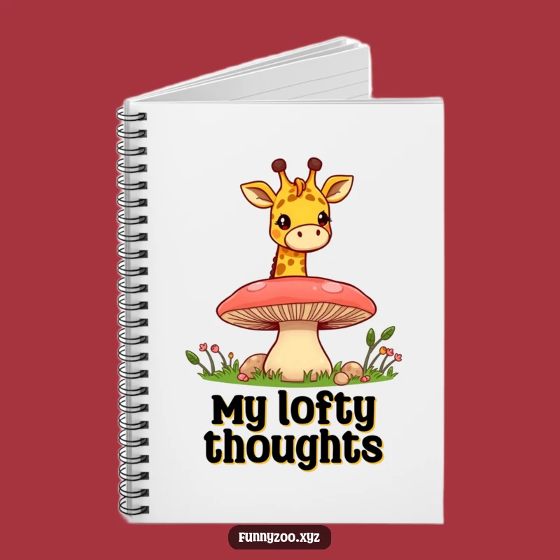 Funny Giraffe Mushroom Peek Notebook: Whimsical Journal for Gifts