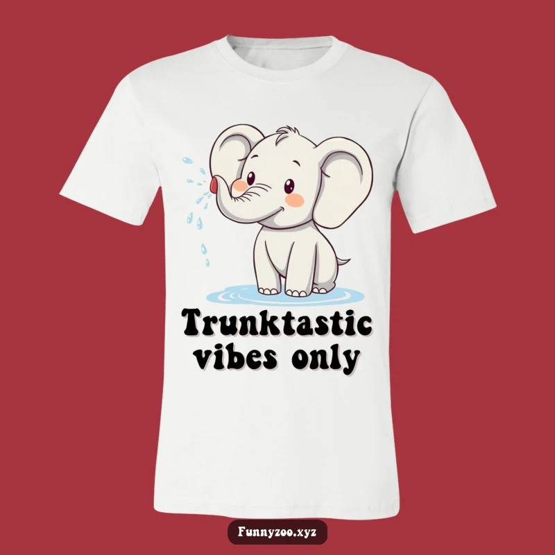 Funny Elephant T-Shirt: Playful Water Spraying Tee, Ideal Humorous Gift