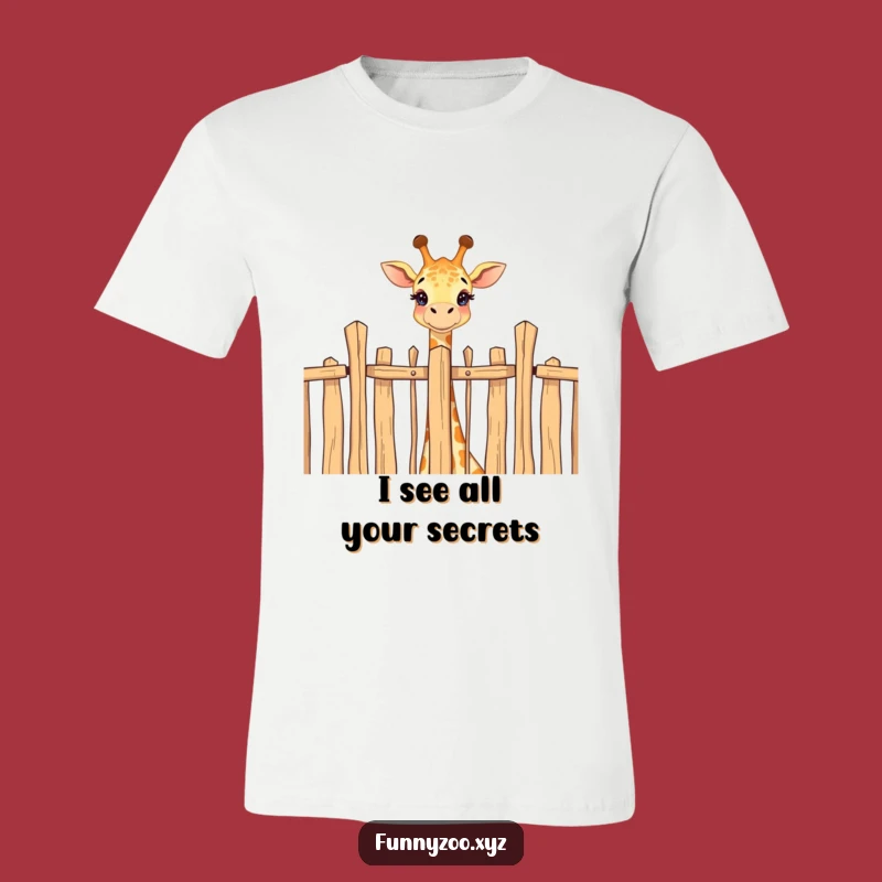 Funny Giraffe Fence Joy T-Shirt - Whimsical Animal Humor Gift