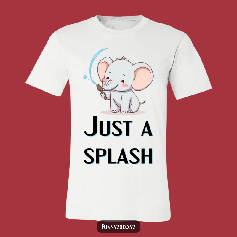 Funny Cheerful Elephant Spraying Water T-Shirt: A Playful Gift for Animal Lovers