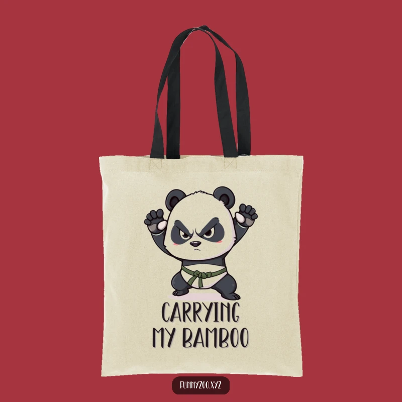 Funny Panda Martial Arts Tote: Carry Your Focus, Your Funny Gift!