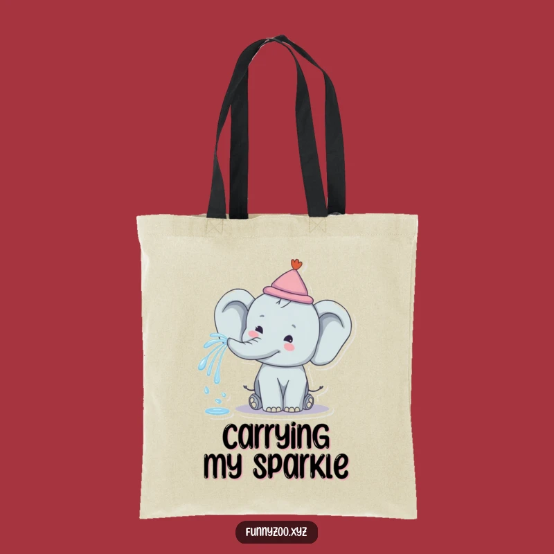 Funny Elephant Rainbow Spray Tote Bag: Colorful Accessory for Gifts