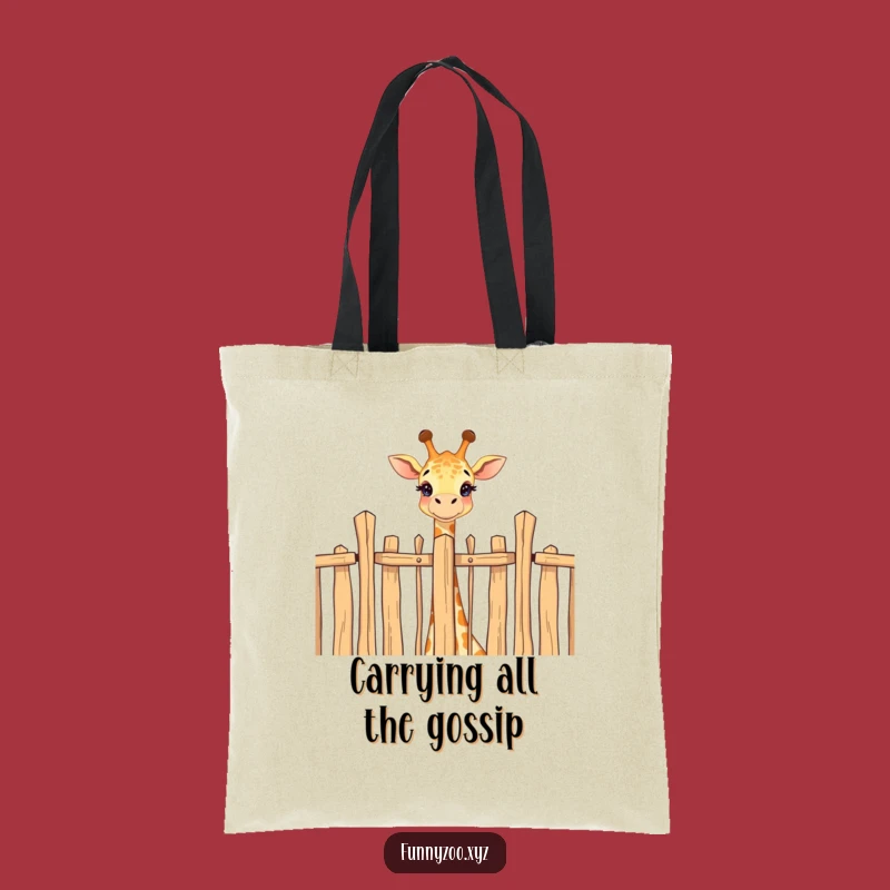 Funny Giraffe Fence Peek Tote Bag - Stylish and Whimsical Animal Gift