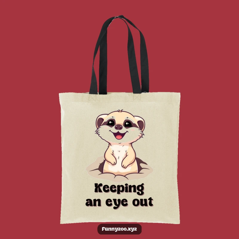Funny Meerkat Tote Bag: Carry Your Essentials with This Peeking Friend!