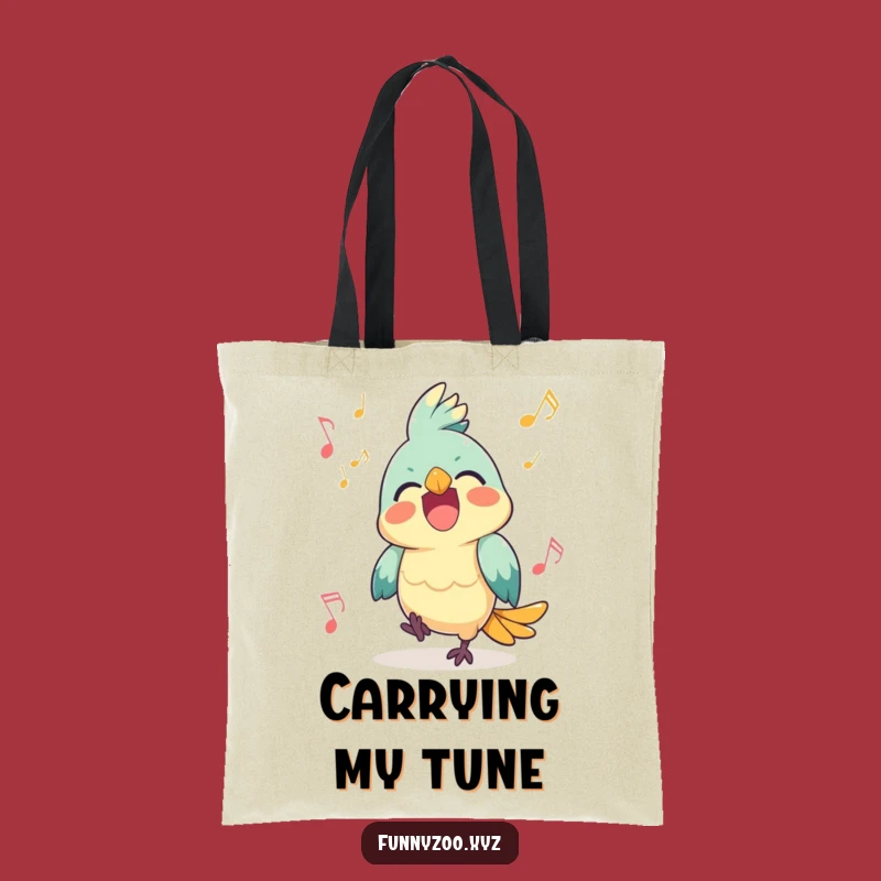 Funny Parrot Music Tote Bag: Carry Your Tunes in Style!